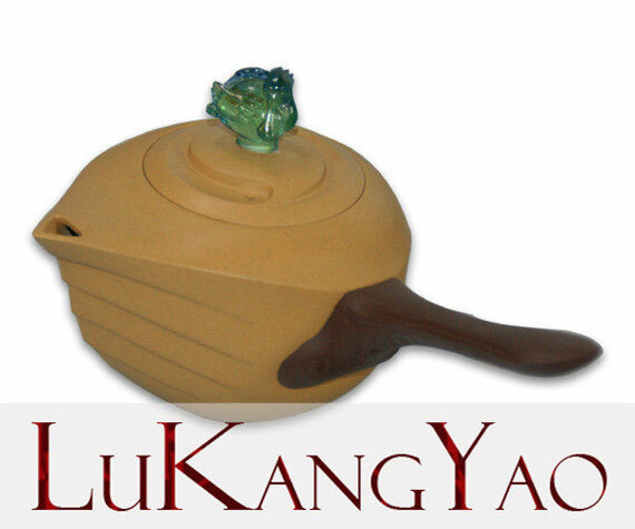 鹿港窯禮品館│紫砂陶-意象茶具組【黑面琵鷺】 禮盒