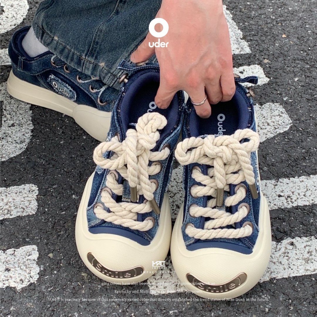 Ouder "Smiler" 開口笑 大頭鞋 牛仔麻繩 丹寧 水洗 OUD010NZL