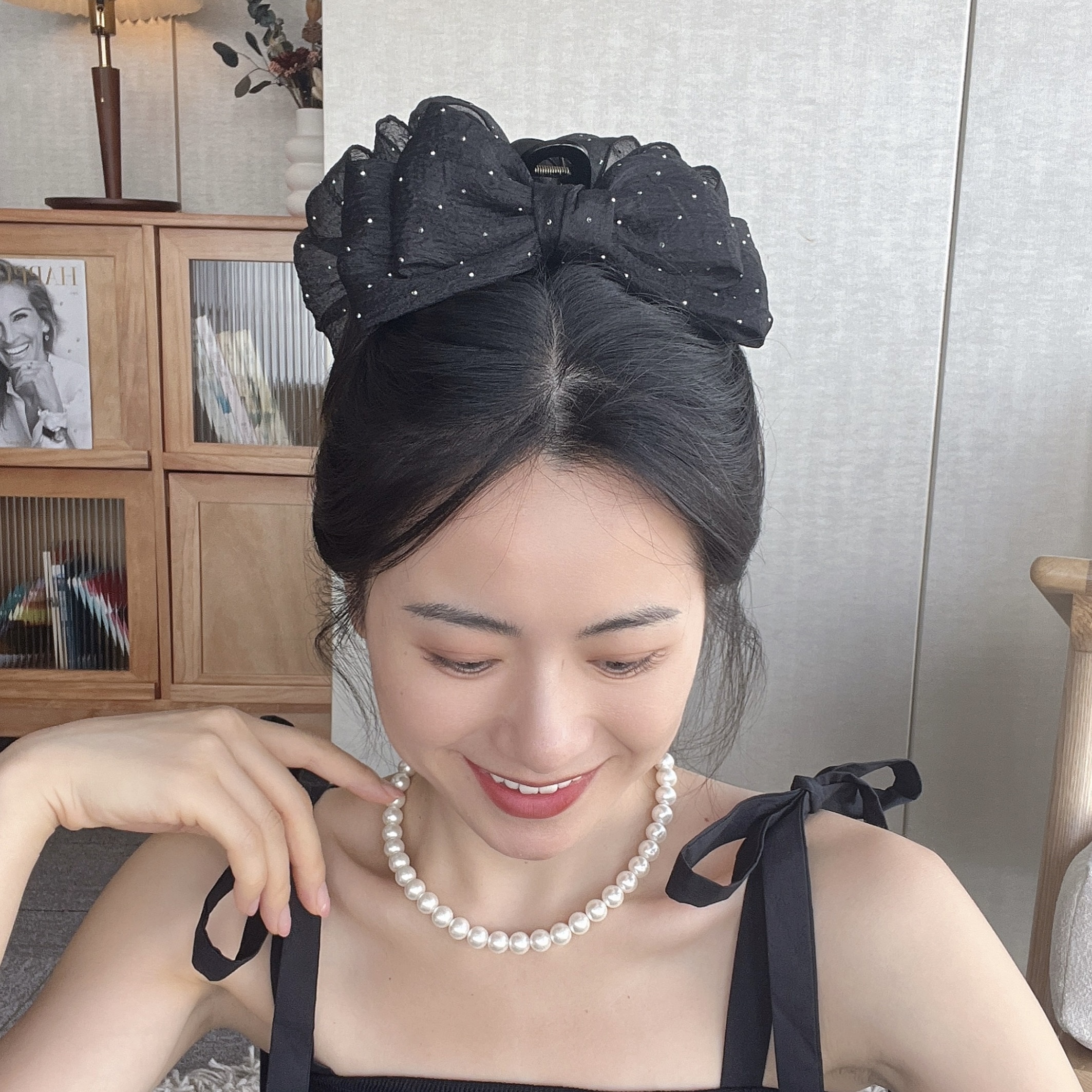 Starry Skies Ribbon and Tulle Butterfly Bow Hair Claw