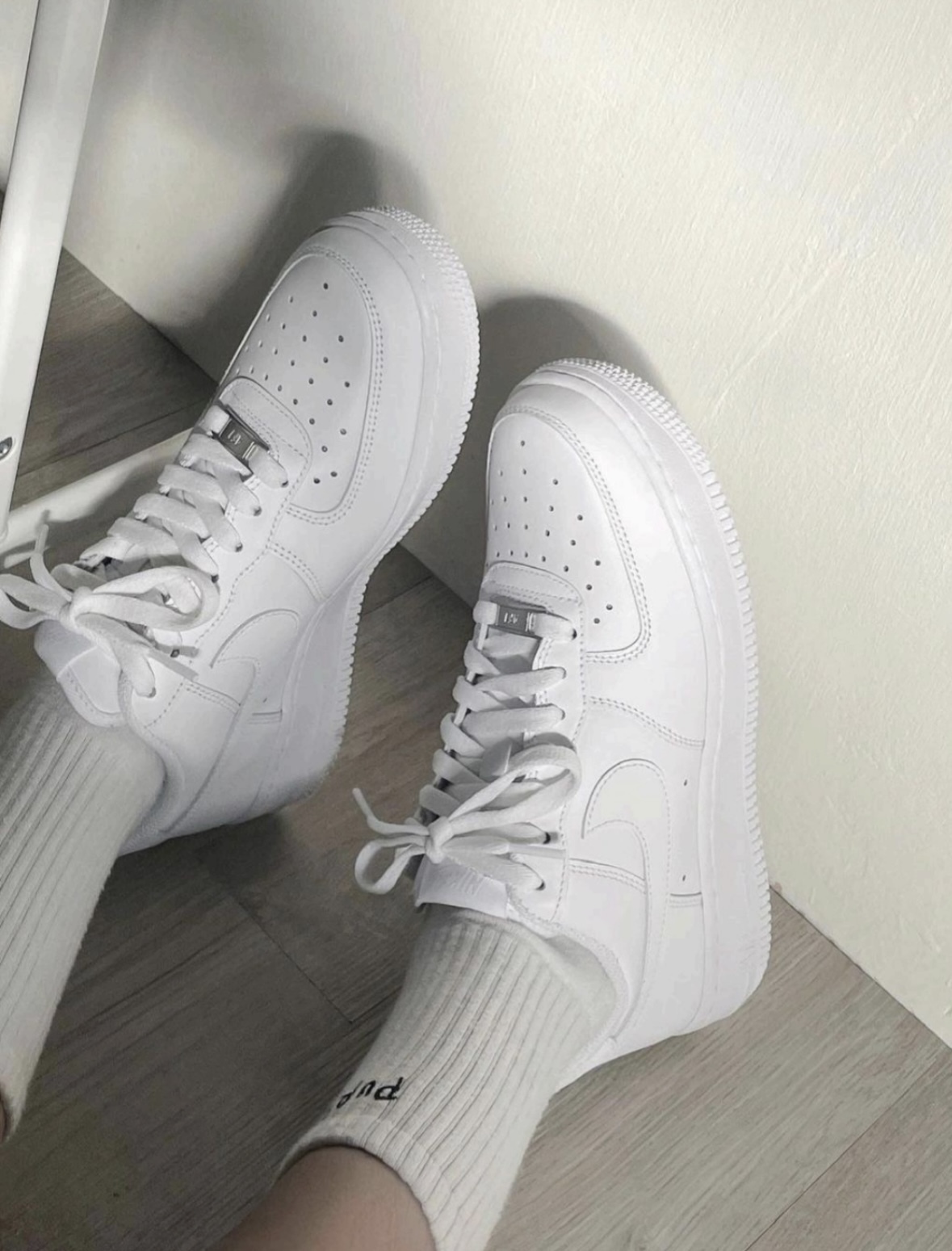零碼現貨出清24/25公分 Nike Air Force 1 全白 皮革 女款 DD8959-100/現貨