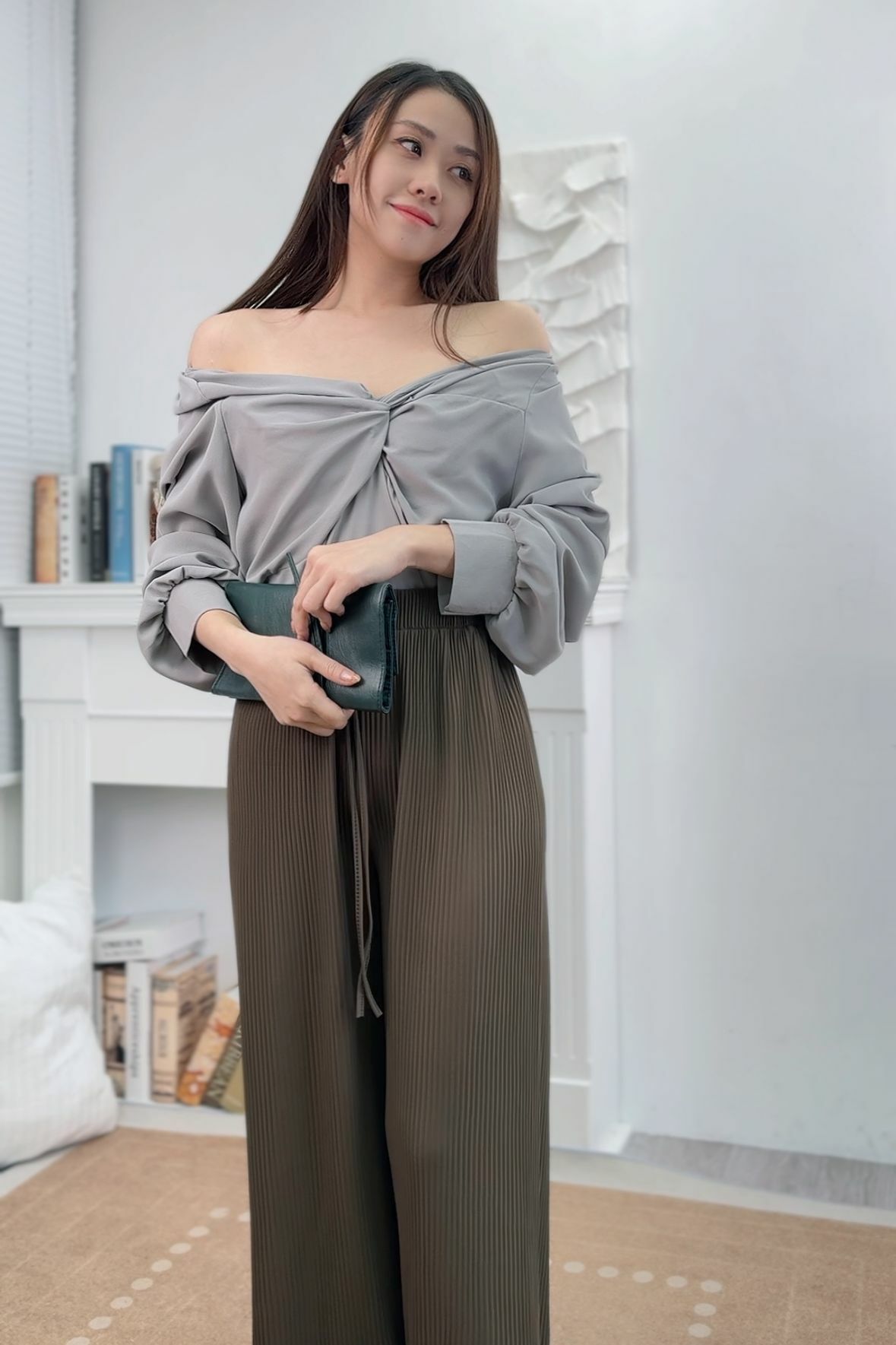 TOP#5814 🤍漩渦結上衣