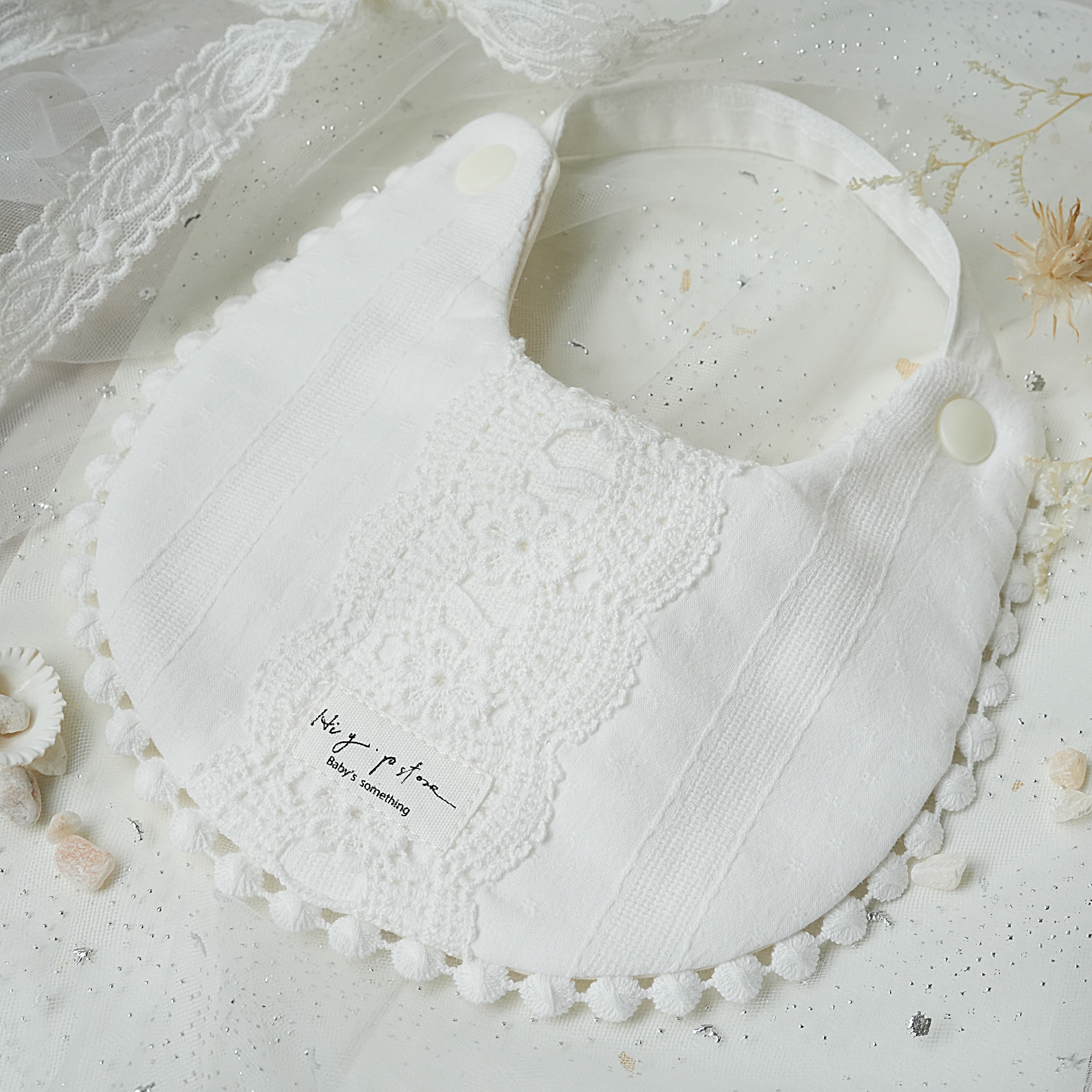 Hi Y.P store-手作圍兜-水晶蕾絲