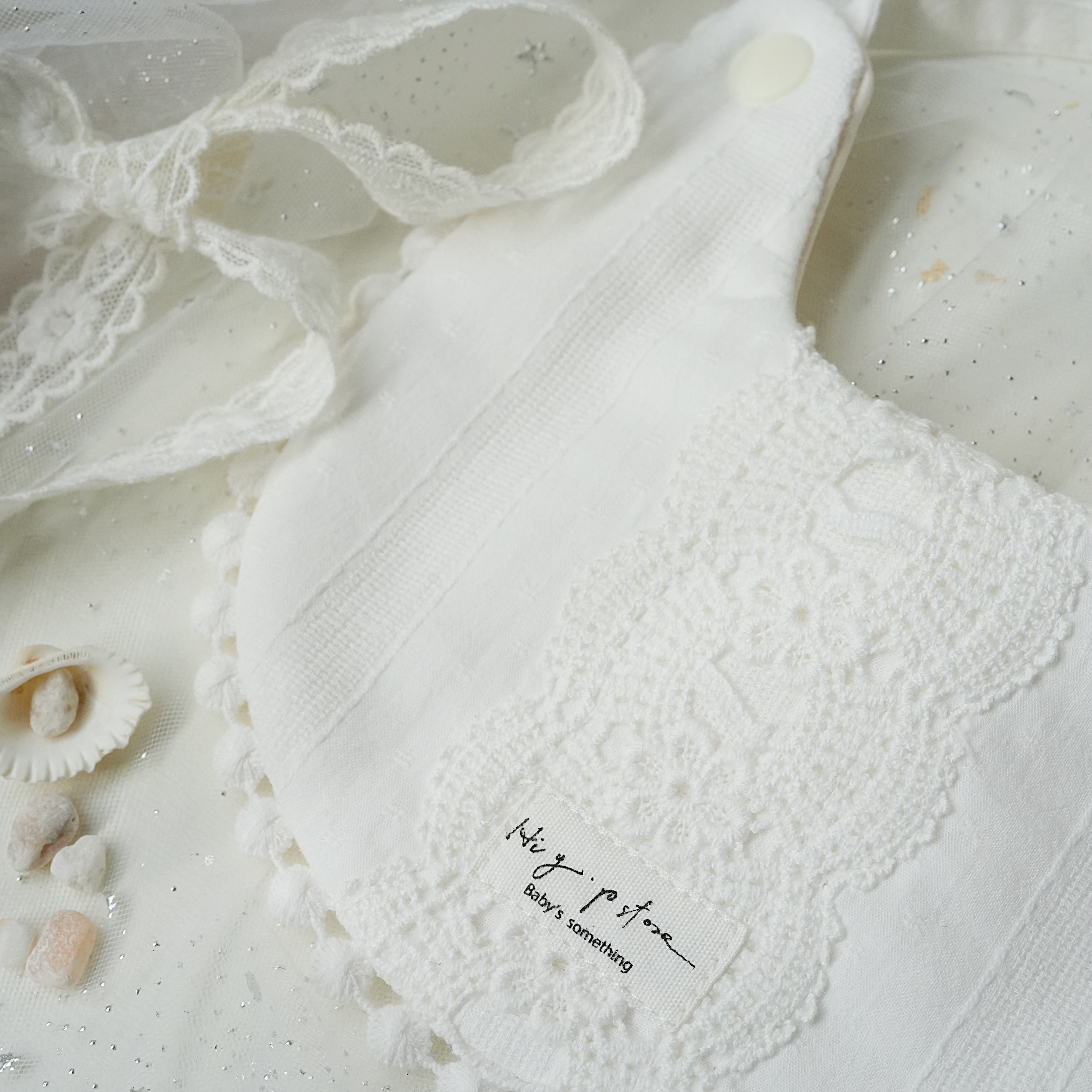 Hi Y.P store-手作圍兜-水晶蕾絲