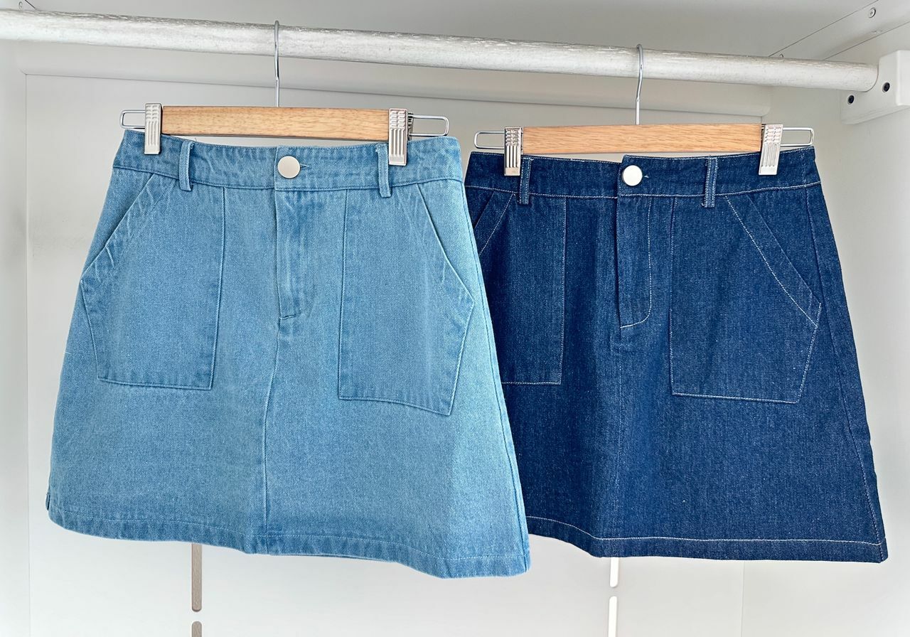 DENIM SHORT SKIRT