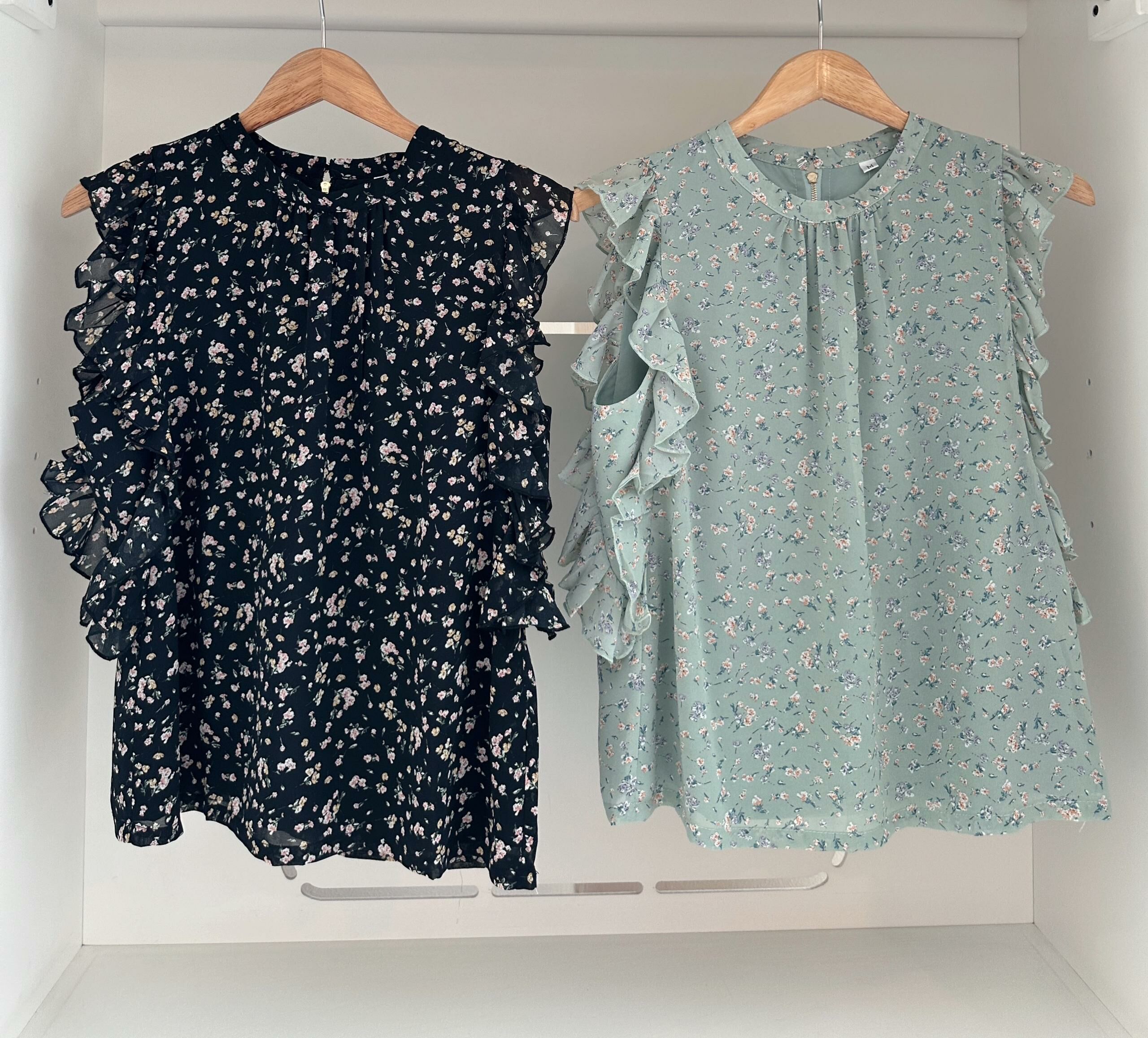 FRILLED FLORAL BLOUSE