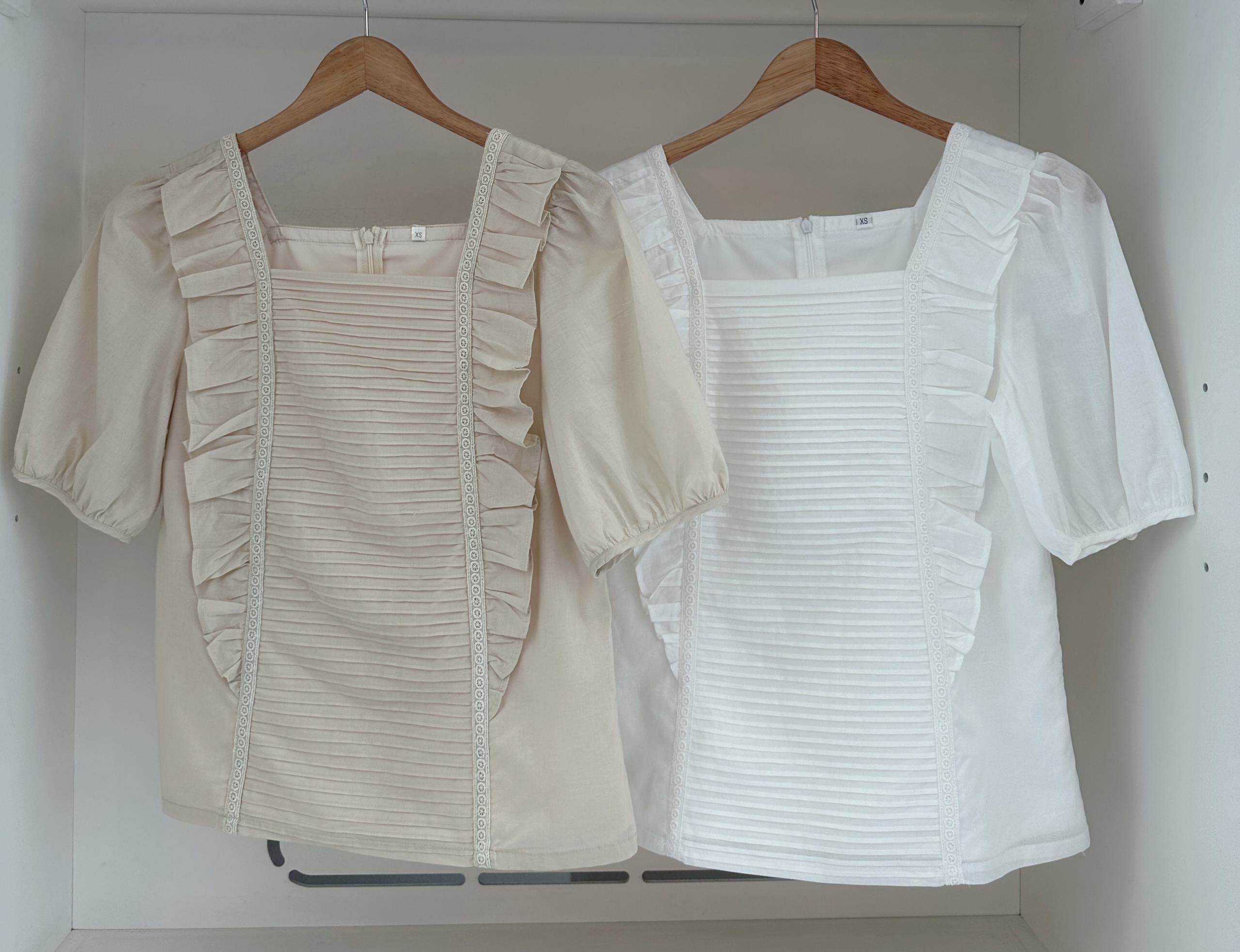 PUFF SLEEVE COTTON BLOUSE