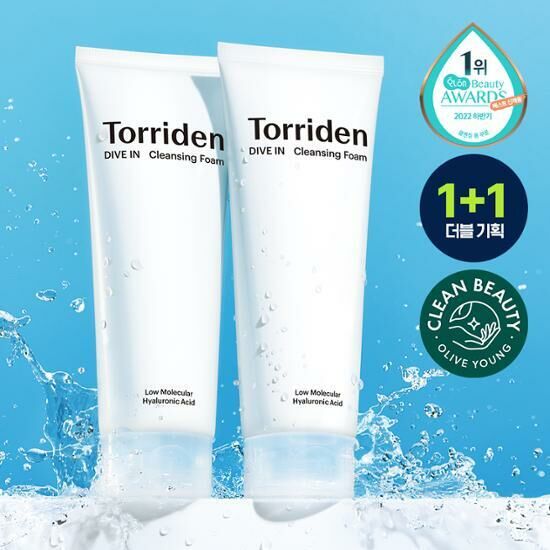 TORRIDEN DIVE-IN Low Molecule Hyaluronic Acid Cleansing Foam 150ml+150ml