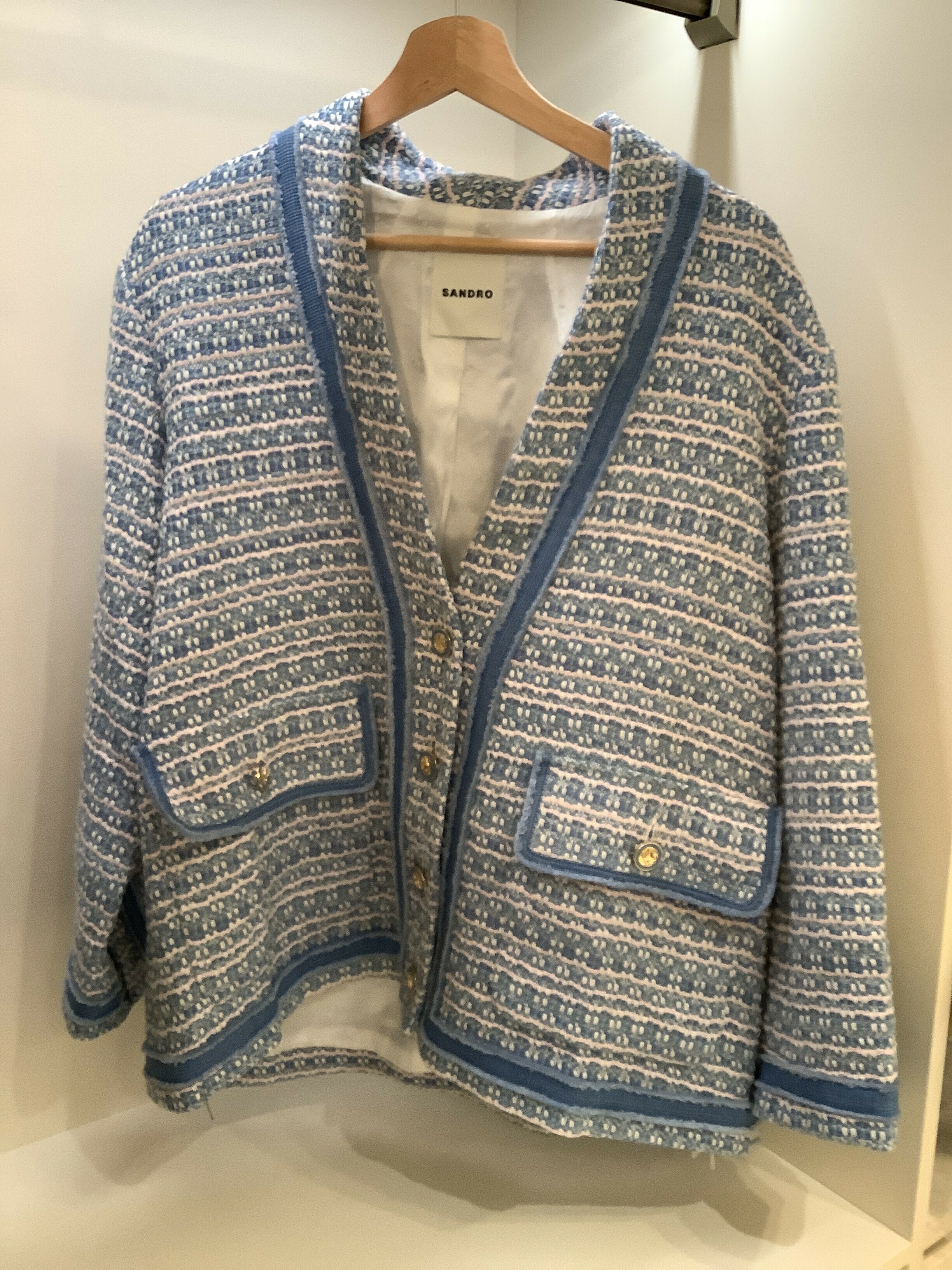 SANDRO  粉紅粉藍間外套