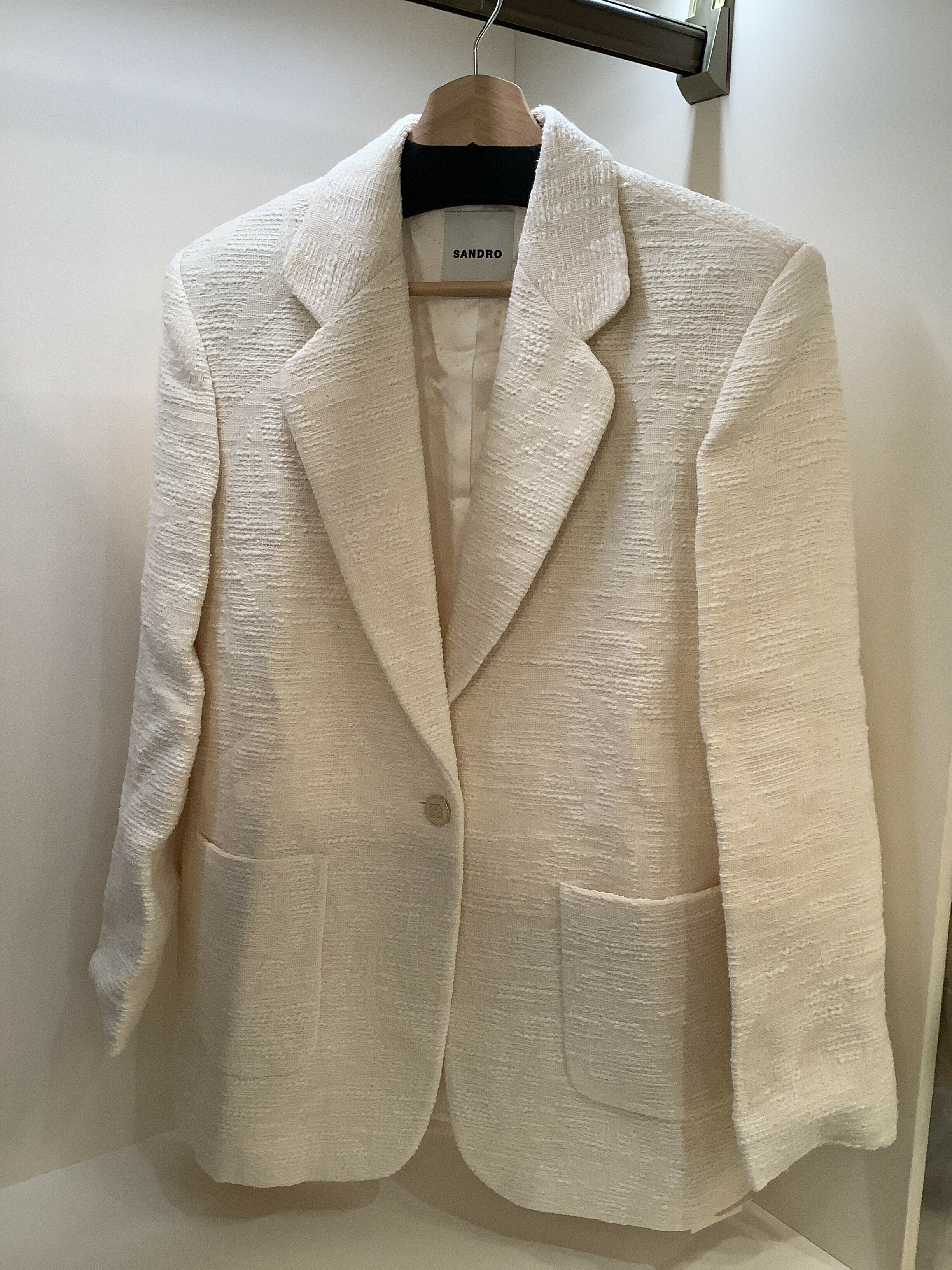 SANDRO 米白色西裝褸