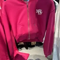 [S] NERDY W'S CROPPED HOODIE ZIP-UP,PLUM, PNEF23HD163203 (SN417)