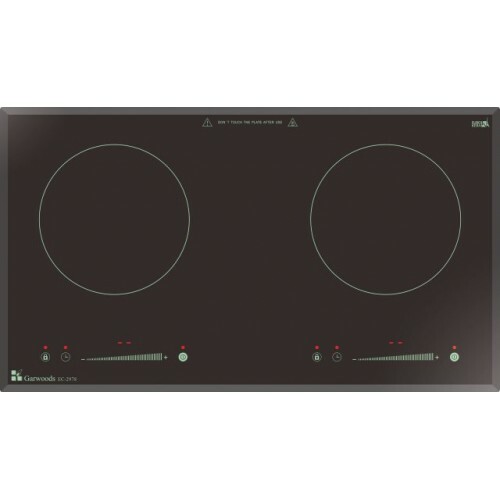 樂思  Garwoods    EC-2978 鑽黑玻璃 ‧座檯‧嵌入式‧700mm 雙頭電磁爐‧2800W‧香港行貨,原廠2年保養‧