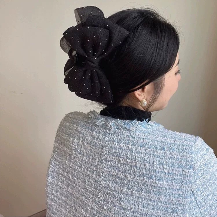 Starry Skies Ribbon and Tulle Butterfly Bow Hair Claw