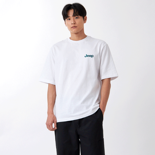 韓版 JEEP Back Print Logo T-Shirt