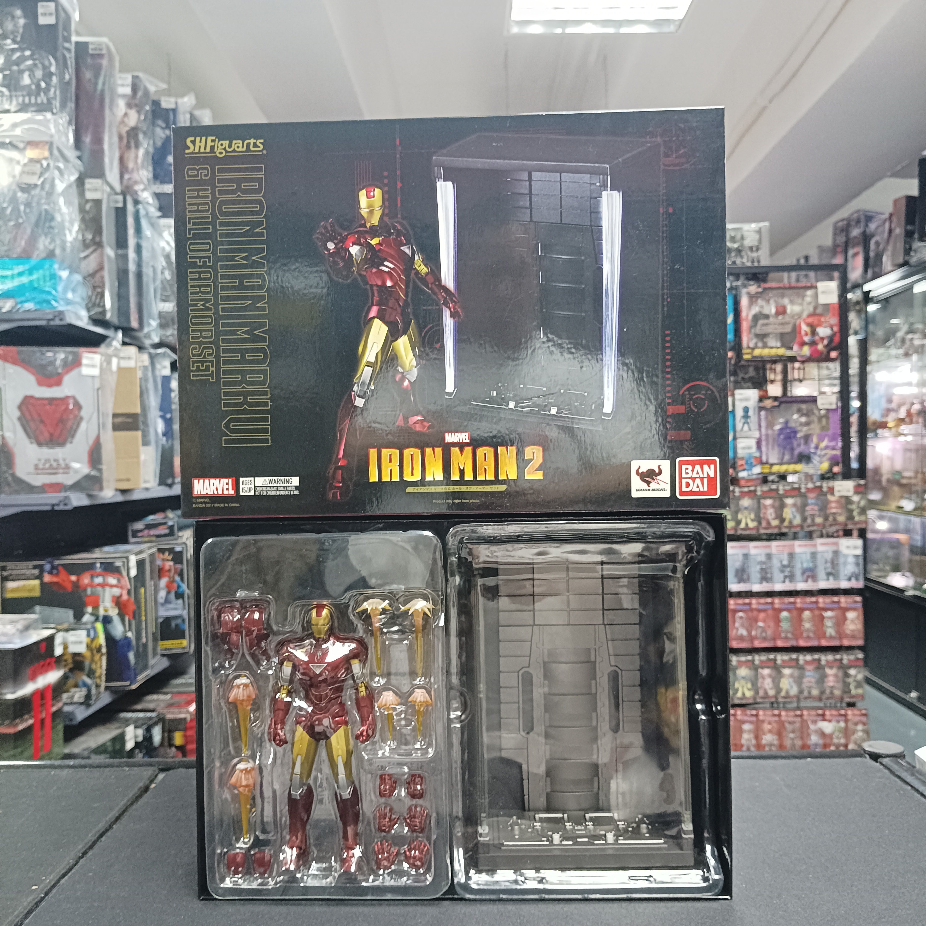 寄賣-其它-Marvel SHF Iron man mark VI hall of armor set