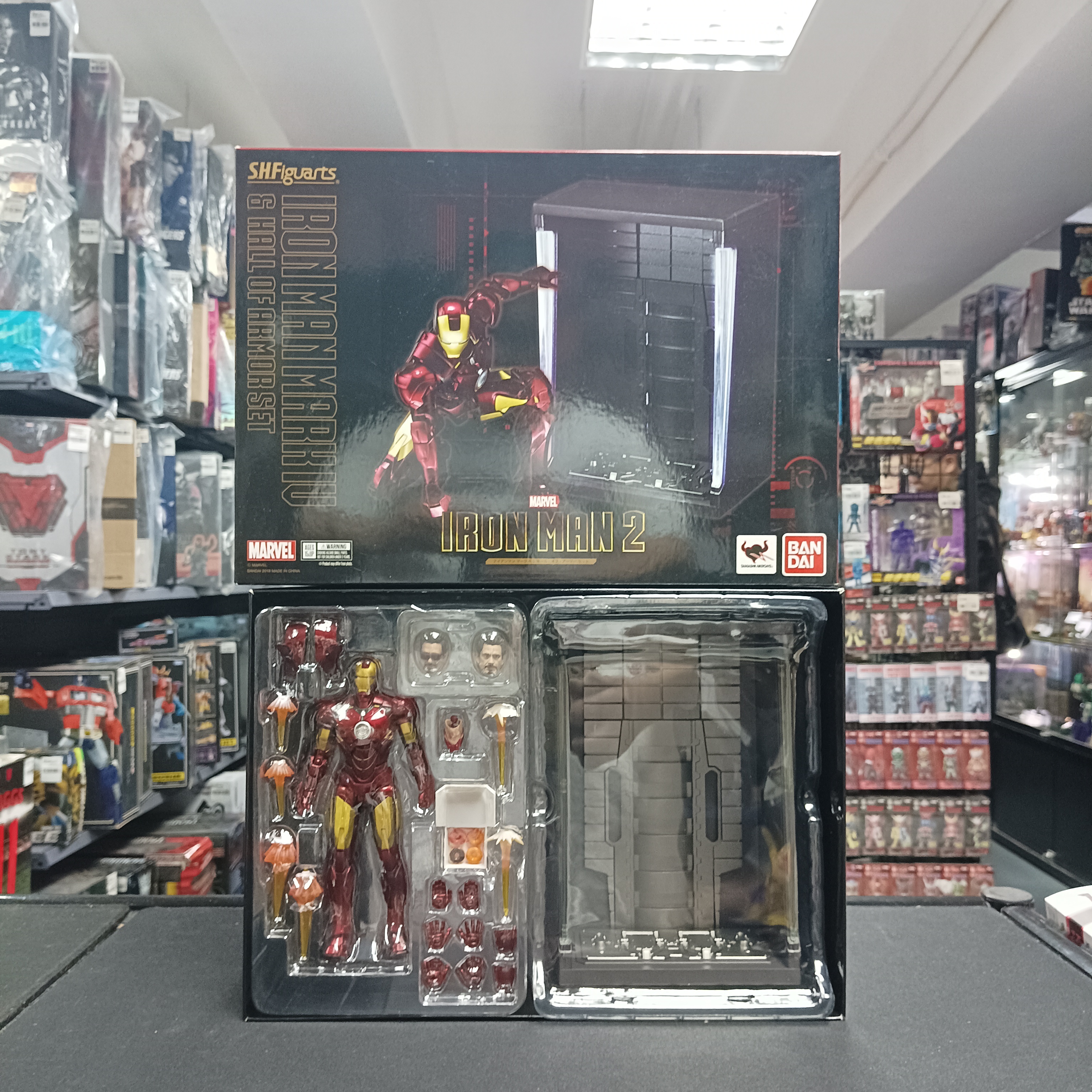 寄賣-其它-Marvel SHF Iron man mark IV hall of armor set