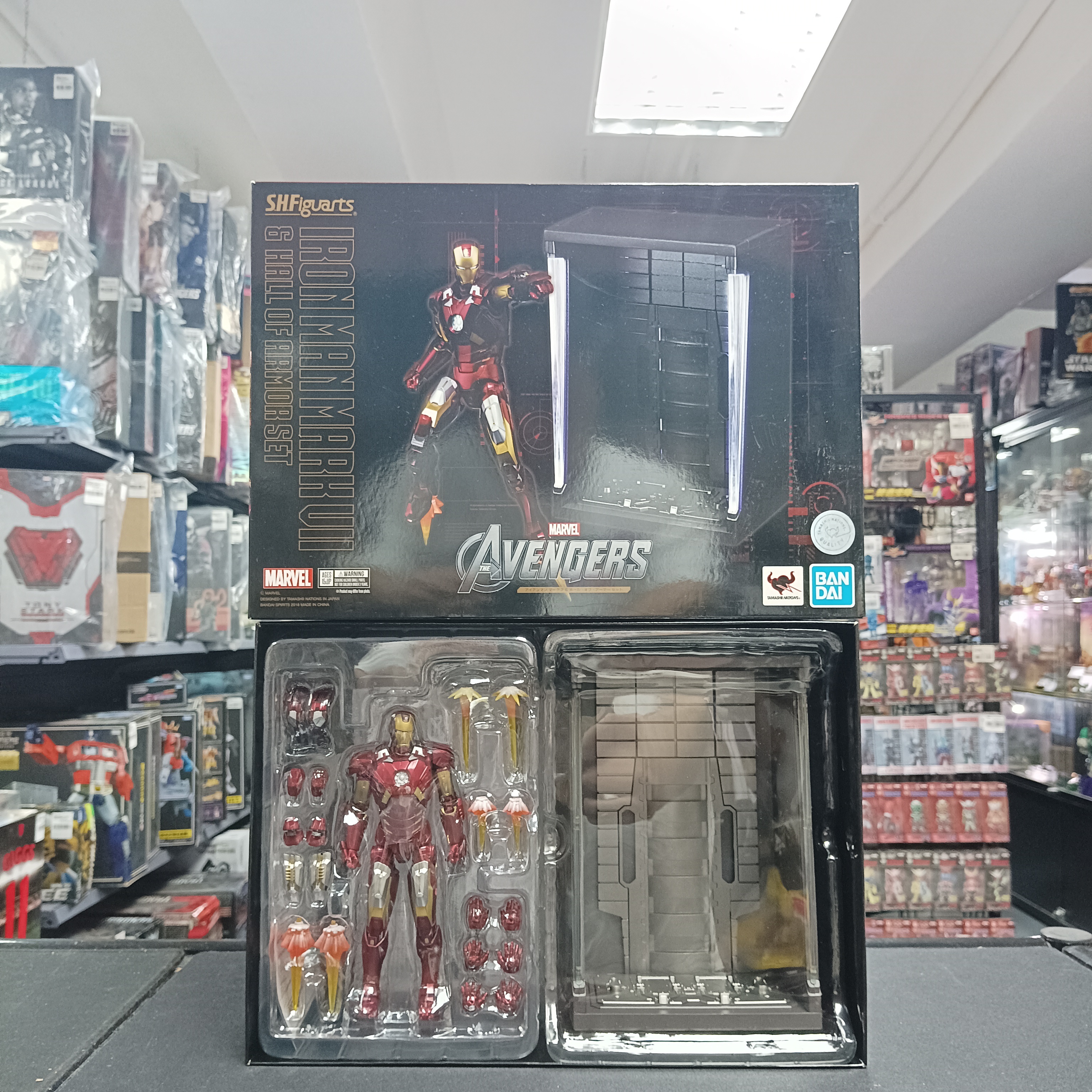 寄賣-其它-Marvel SHF Iron man mark VII hall of armor set