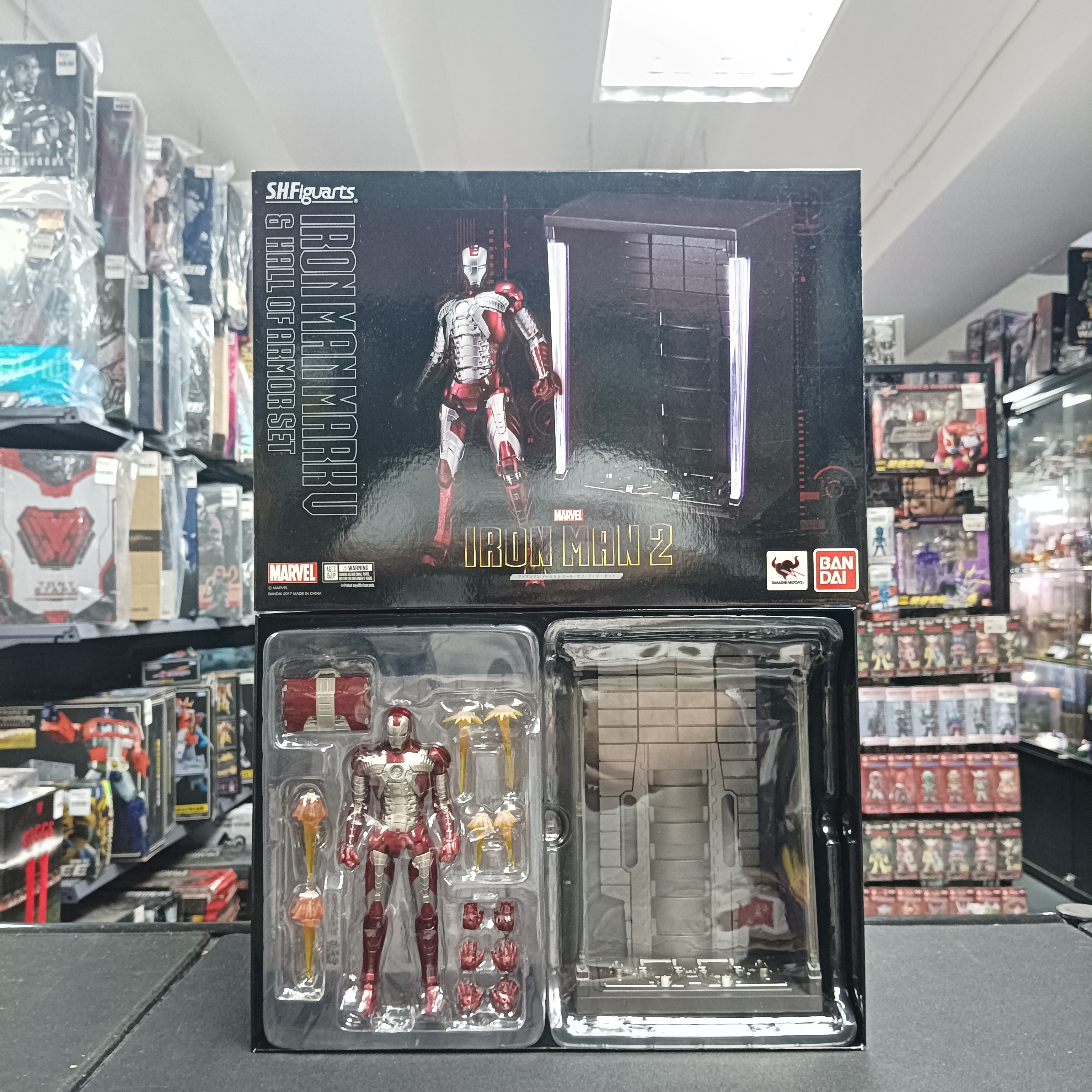 寄賣-其它-Marvel SHF Iron man mark V hall of armor set