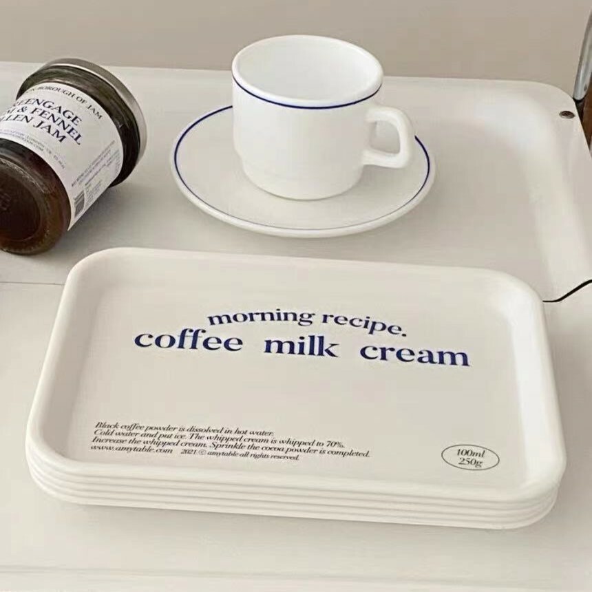 《3743》藍色英文字母下午茶托盤