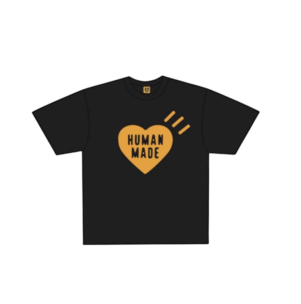 Human made Heart T-shirt 渋谷限定 黑橙