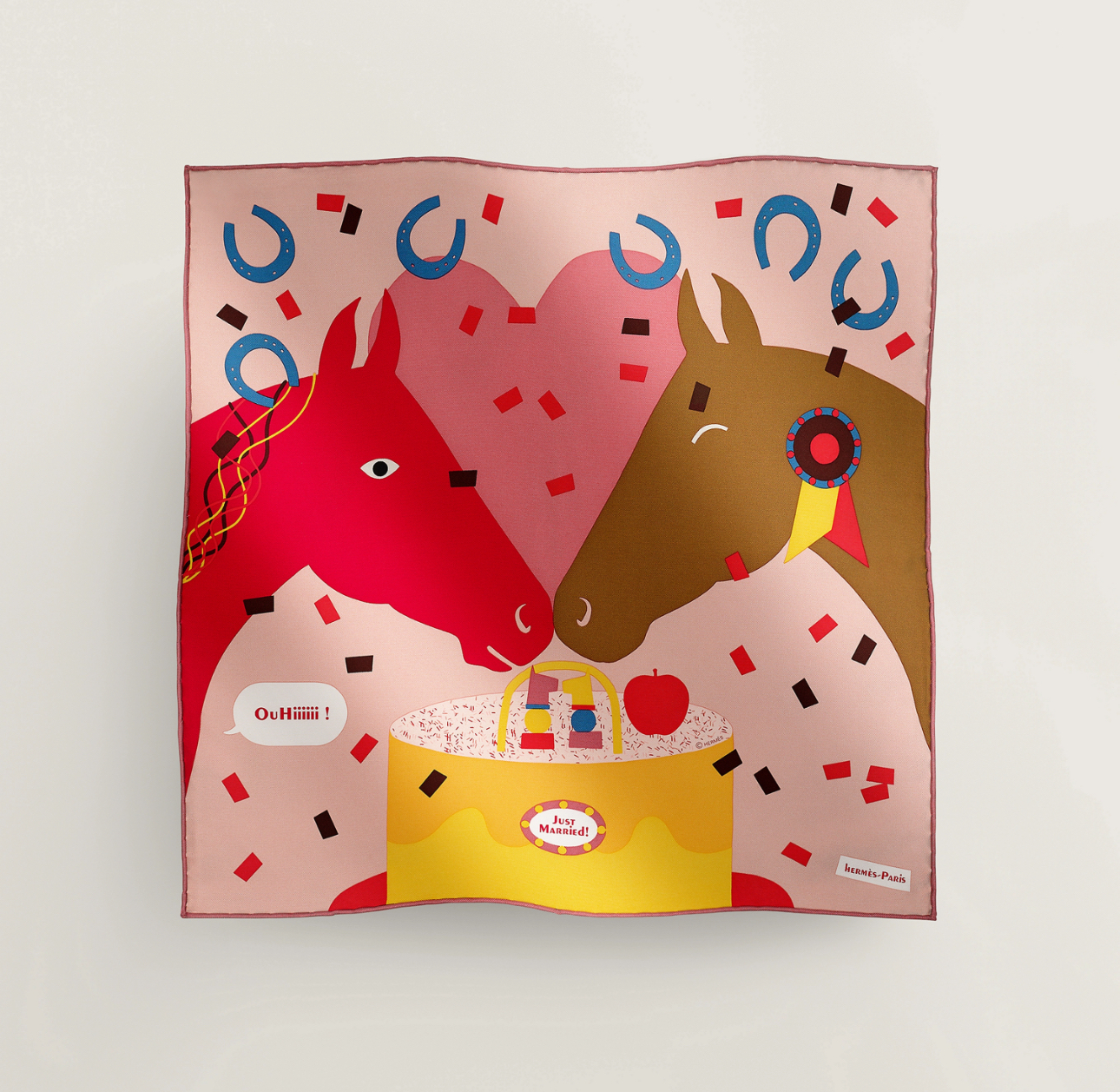 HERMES Just Married scarf 45 PINK HERMES Just Married scarf 45 PINK