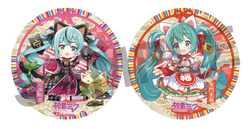 「ACG.GO」「預購」初音ミク×招き猫 幸運大罐徽章立牌