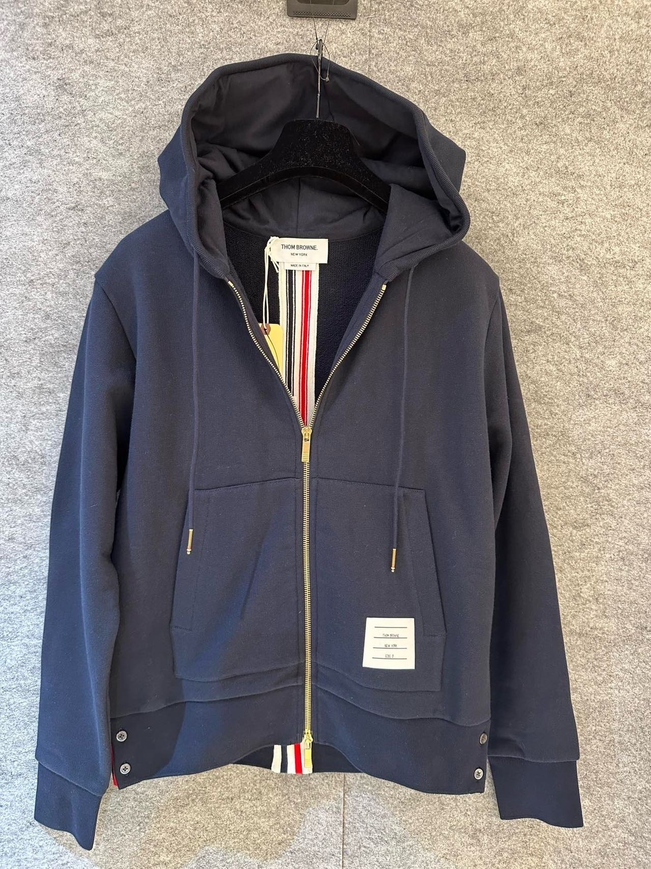 Thom Browne 藏藍色拉鏈外套 -M