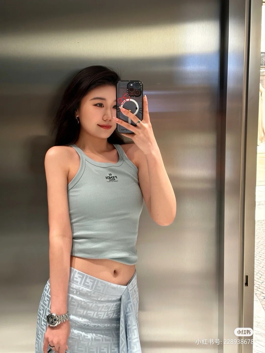 Fendi logo刺绣背心  -M