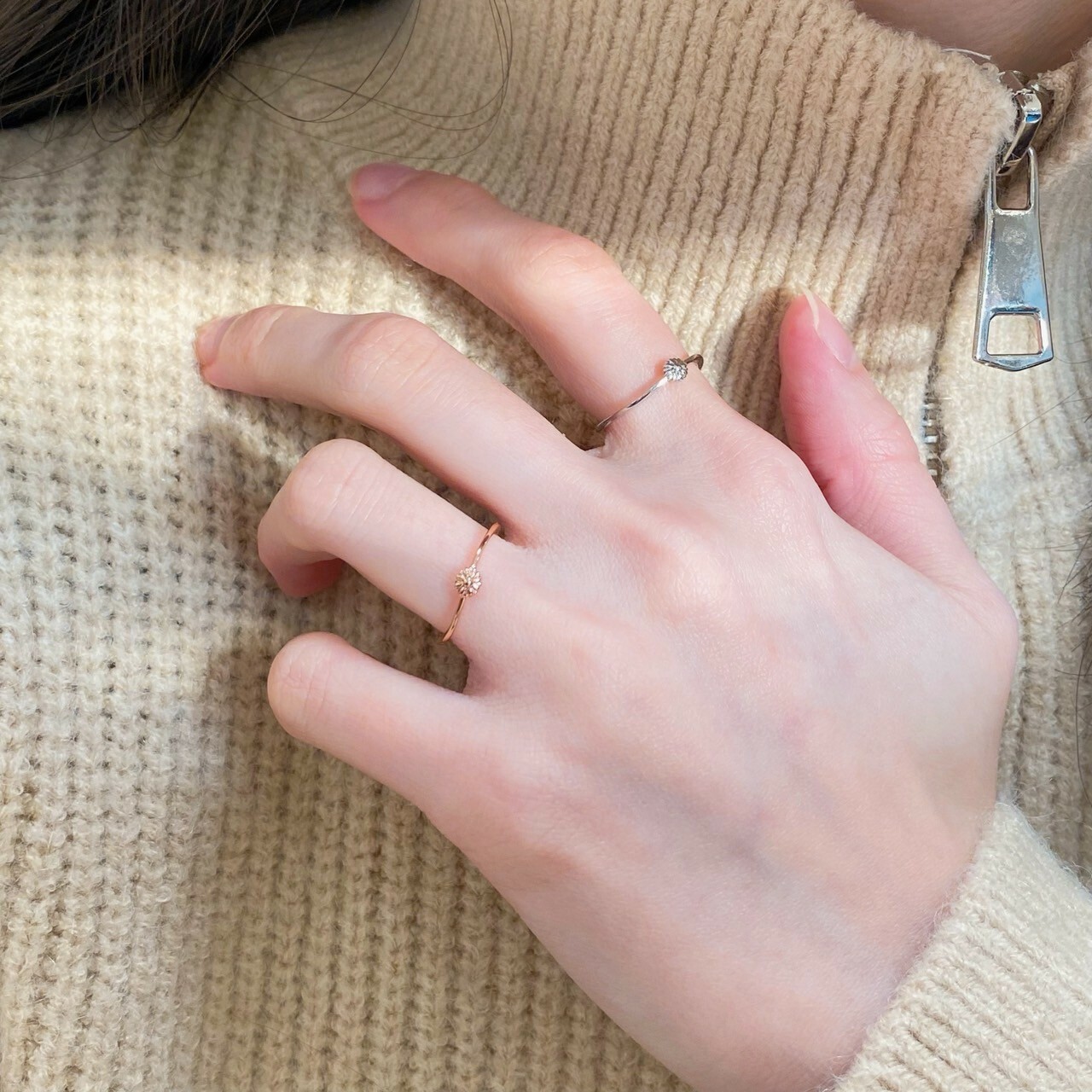 幸運小花 純銀戒指