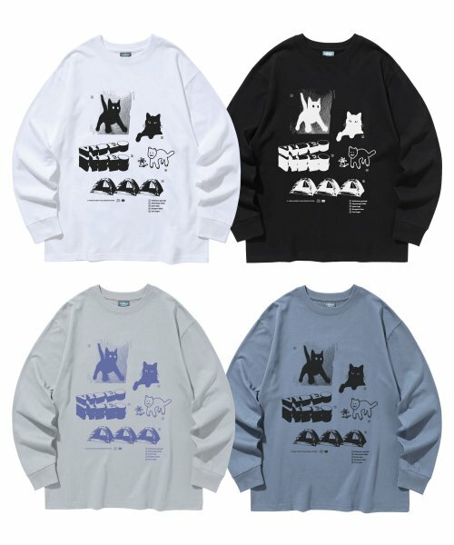 ◆VIDEO JOCKEY IBEUMYEON BARO HIPSTAR LS TSHIRT/8色◆ video JOCKEY] IBEUMYEON BARO HIPSTER LS T-SHIRTS (2