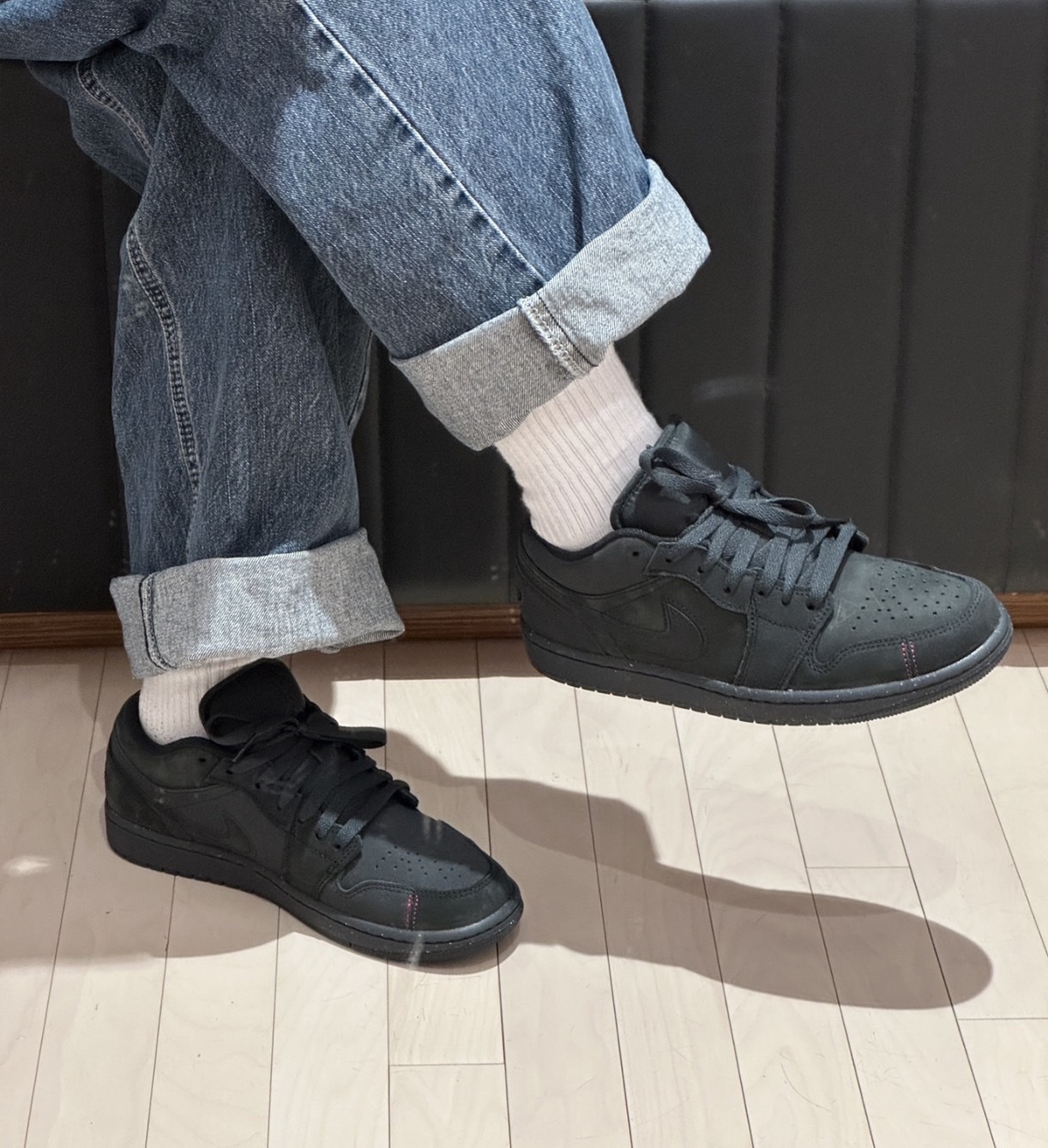 Nike Air Jordan 1 Low SE Craft 黑灰 麂皮