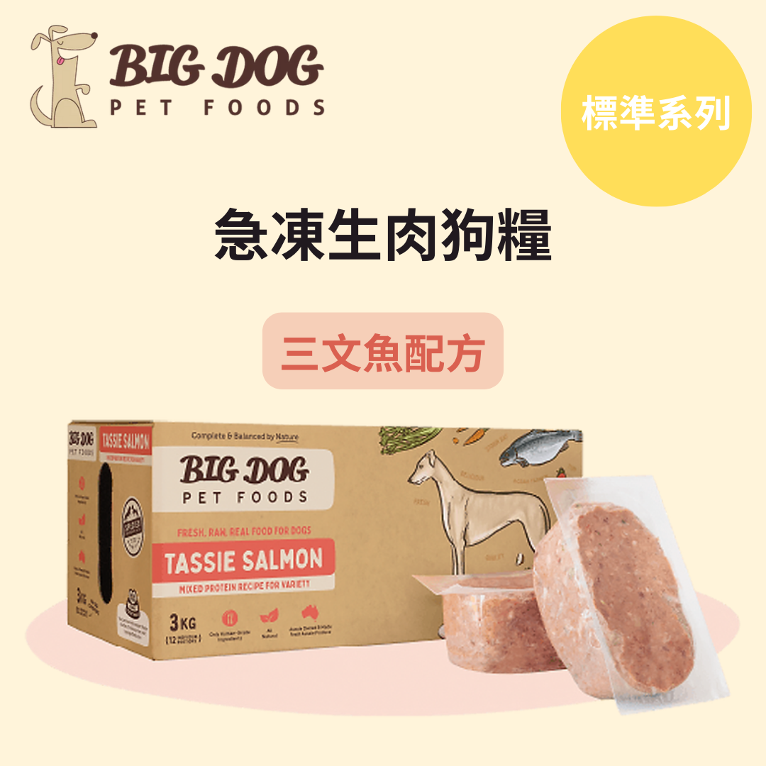 Big Dog 急凍生肉狗糧 - 塔斯曼尼亞三文魚配方