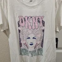 [S] DKNY WOMENS TOUR T-SHIRT ,WHITE, B3360587-WHT (SD873)