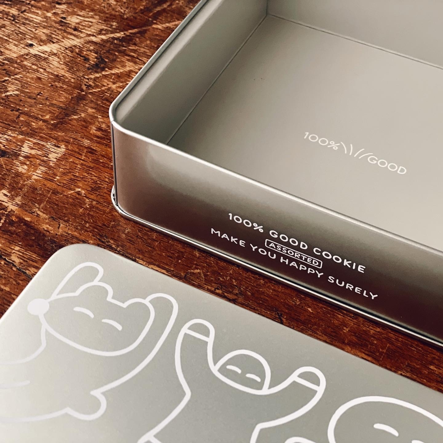 100% GOOD  四種餅乾小塔鐵盒