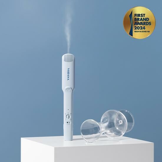 VODANA Moisture Steam Wide Flat Iron - BLUE GRAY