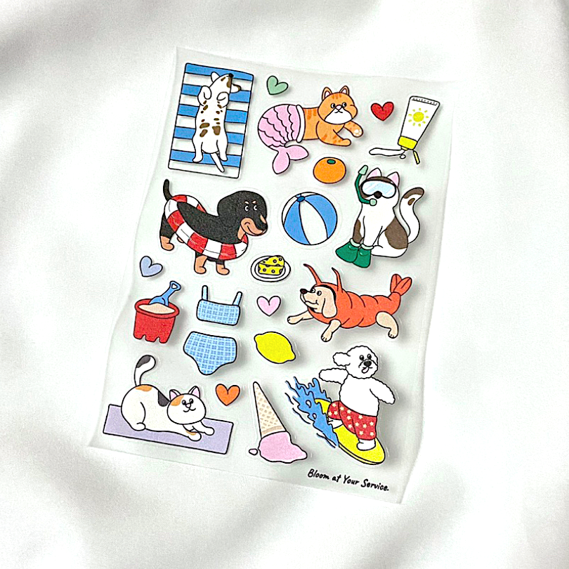 Bloom at Your Service PVC Sticker－Summer Merry (Thai Stationery Brand)