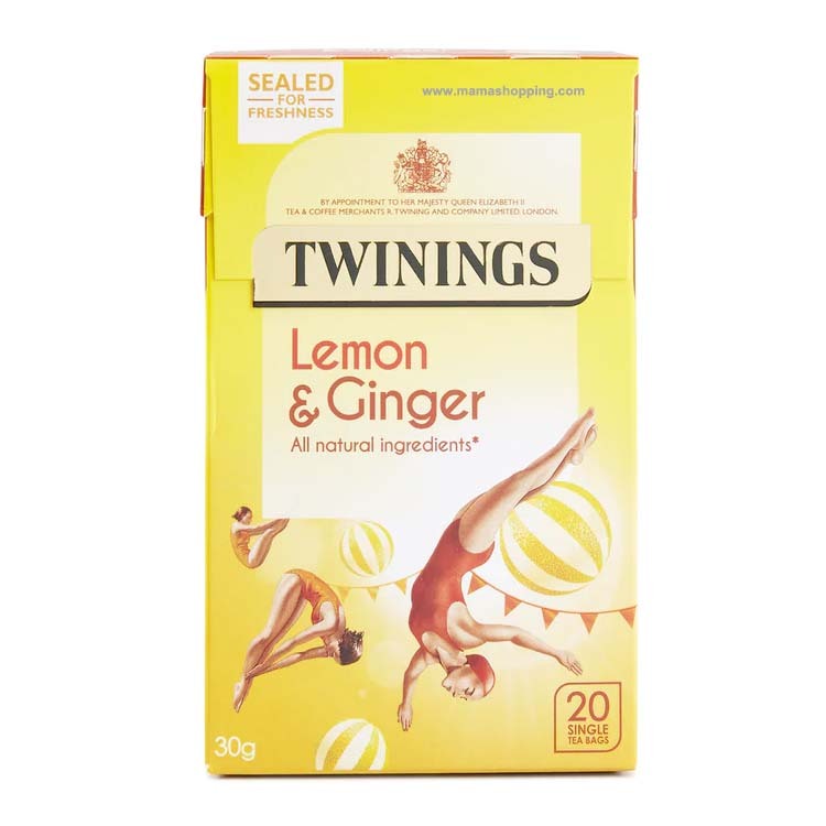 英國 Twinings 檸檬薑茶包 (20包）