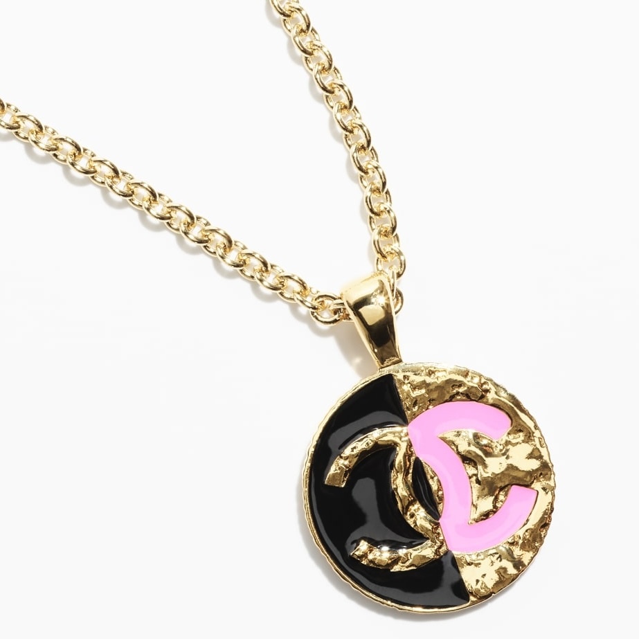 全新 24C CHANEL 頸鏈 ABC479 黑/粉 熔岩金弊 CHANEL NECKLACE#BRAND NEW #香榭站正品