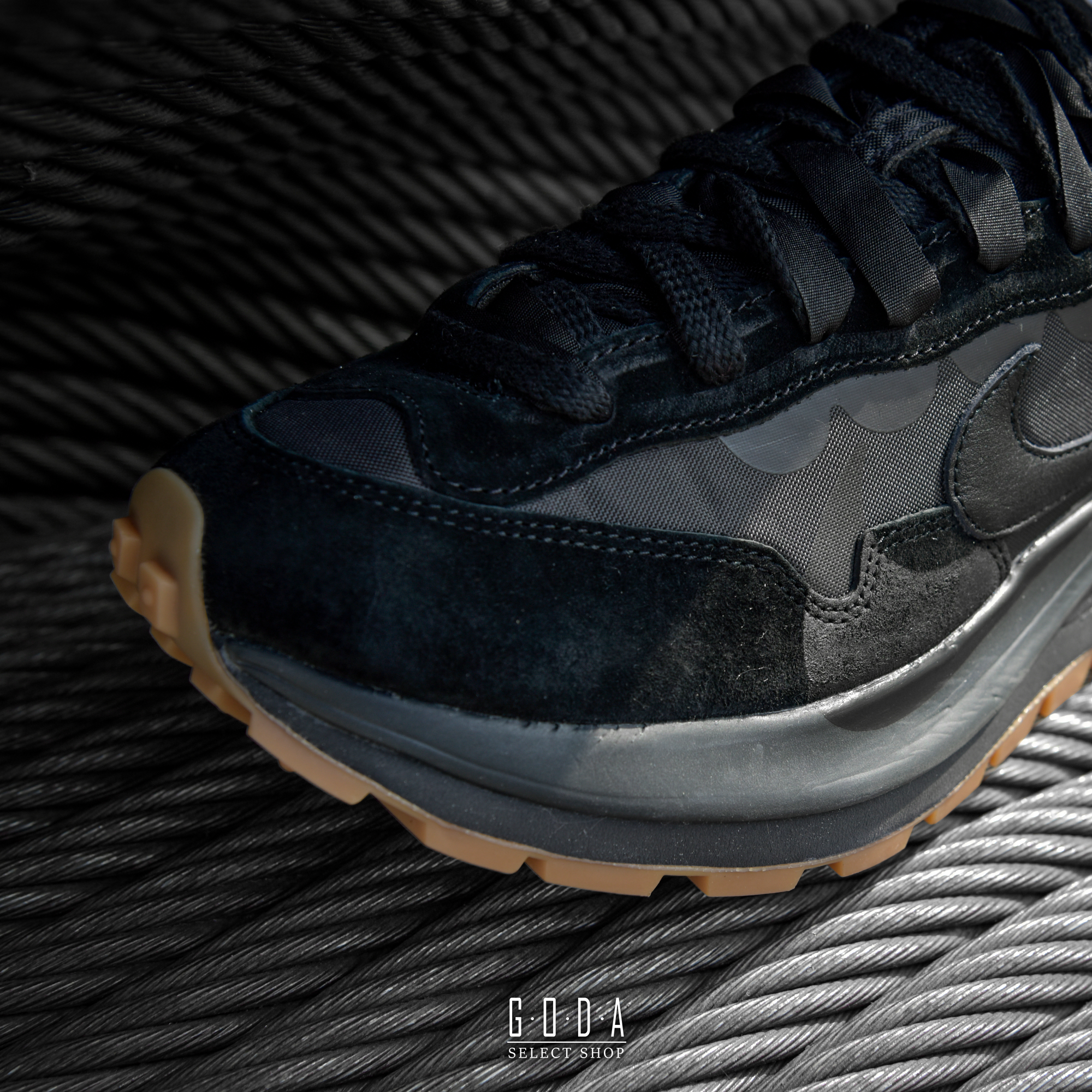 (聯名款) Sacai X Nike Vaporwaffle 黑魂 生膠底 DD1875-001