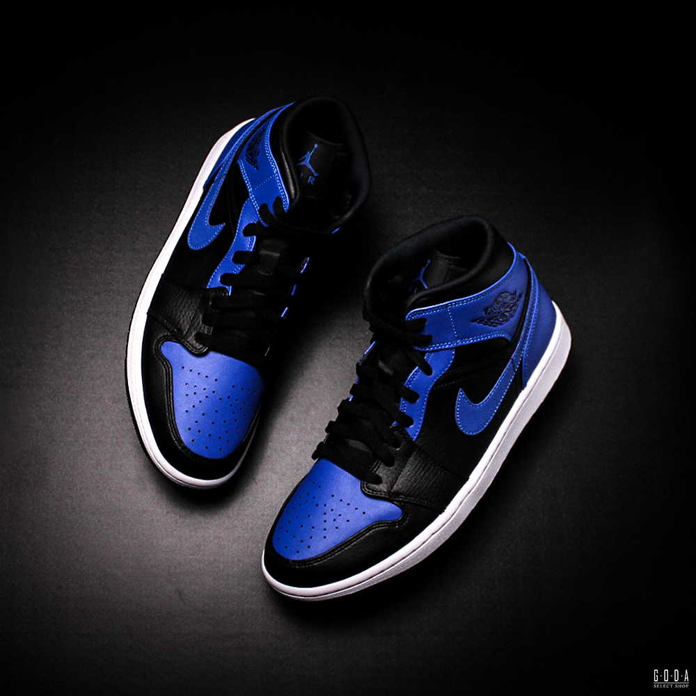 (現貨秒發) Air Jordan 1 Mid Royal Blue 黑藍 554724-077