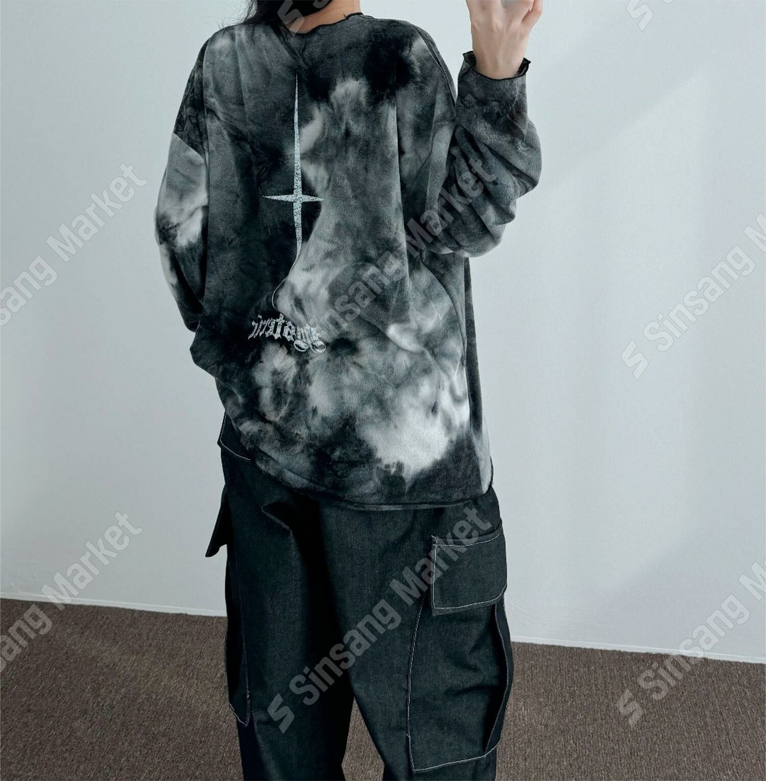 星星印花領結長袖T恤