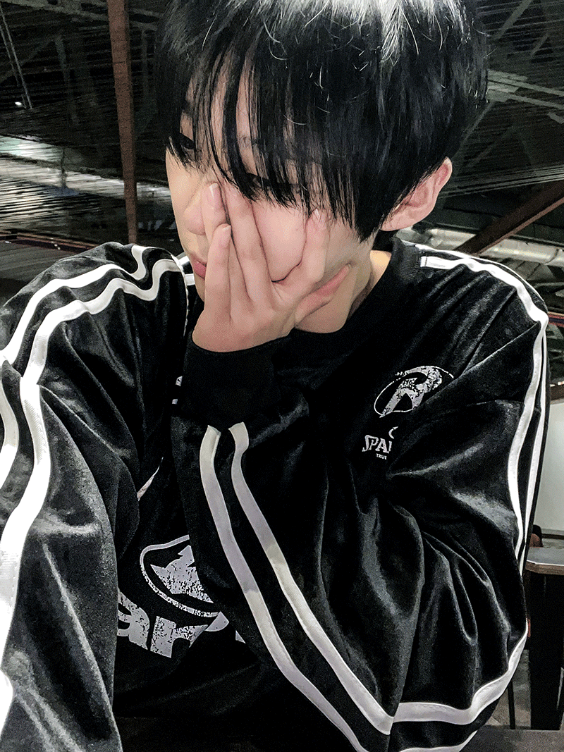 Ferrandy天鵝絨運動圓領長袖T恤