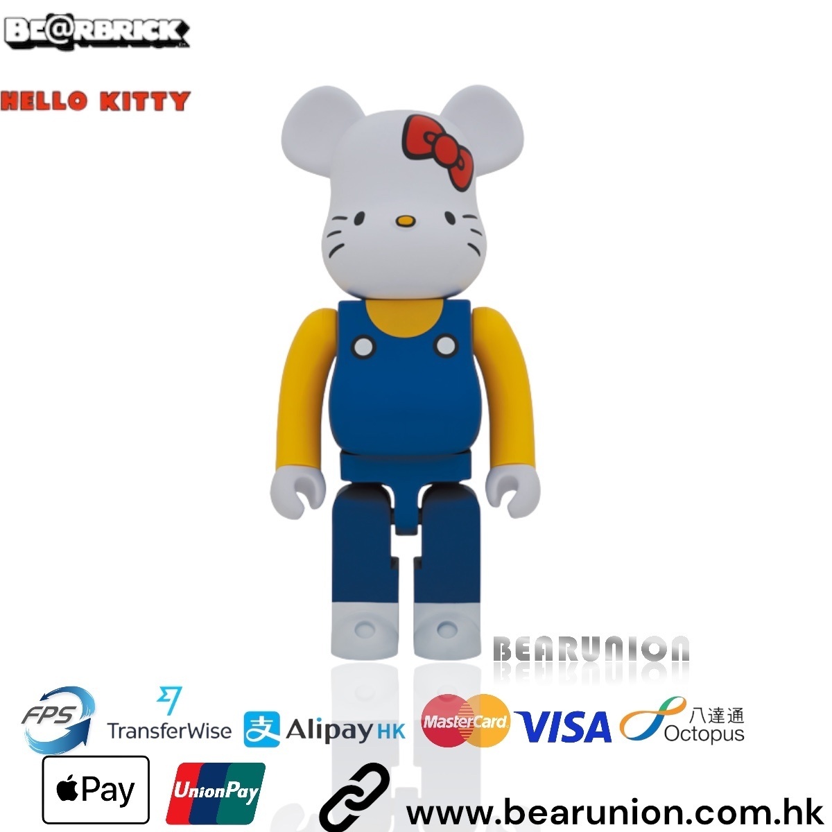 BE@RBRICK Hello Kitty  (青オーバーオール版) 1000％ BE@RBRICK HELLO KITTY (青オーバーオール版) 1000％（BE@RBRICK