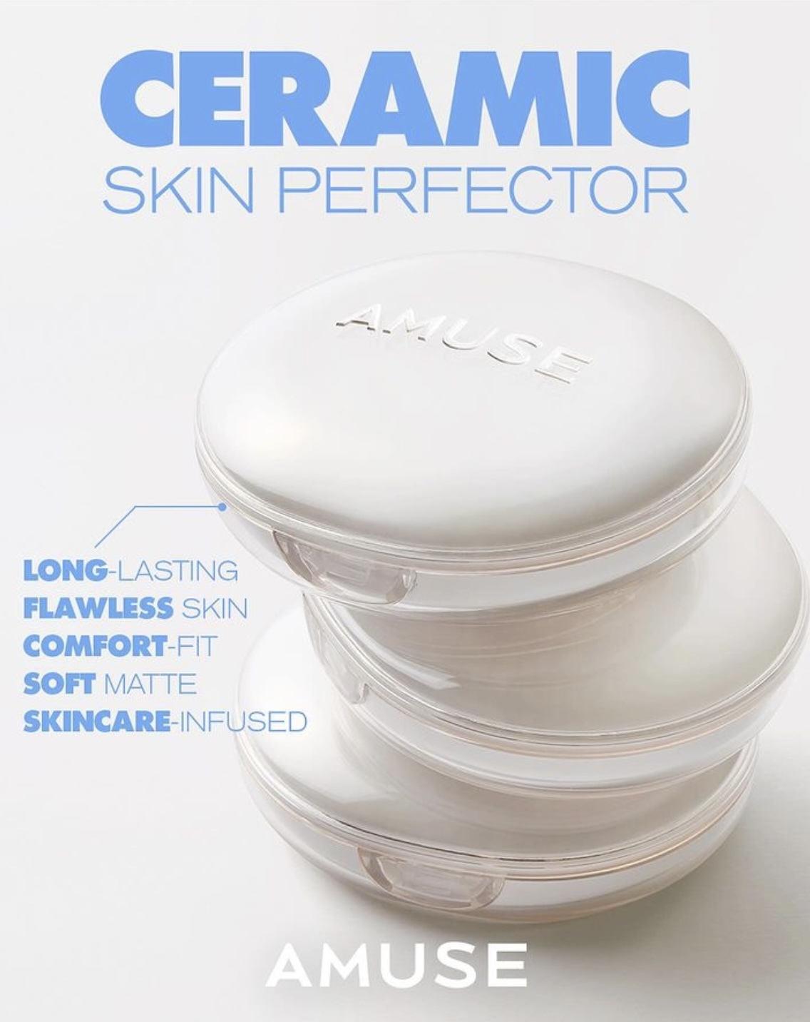 《Olive young連線》AMUSE Ceramic Skin Perfector Cushion 15g set