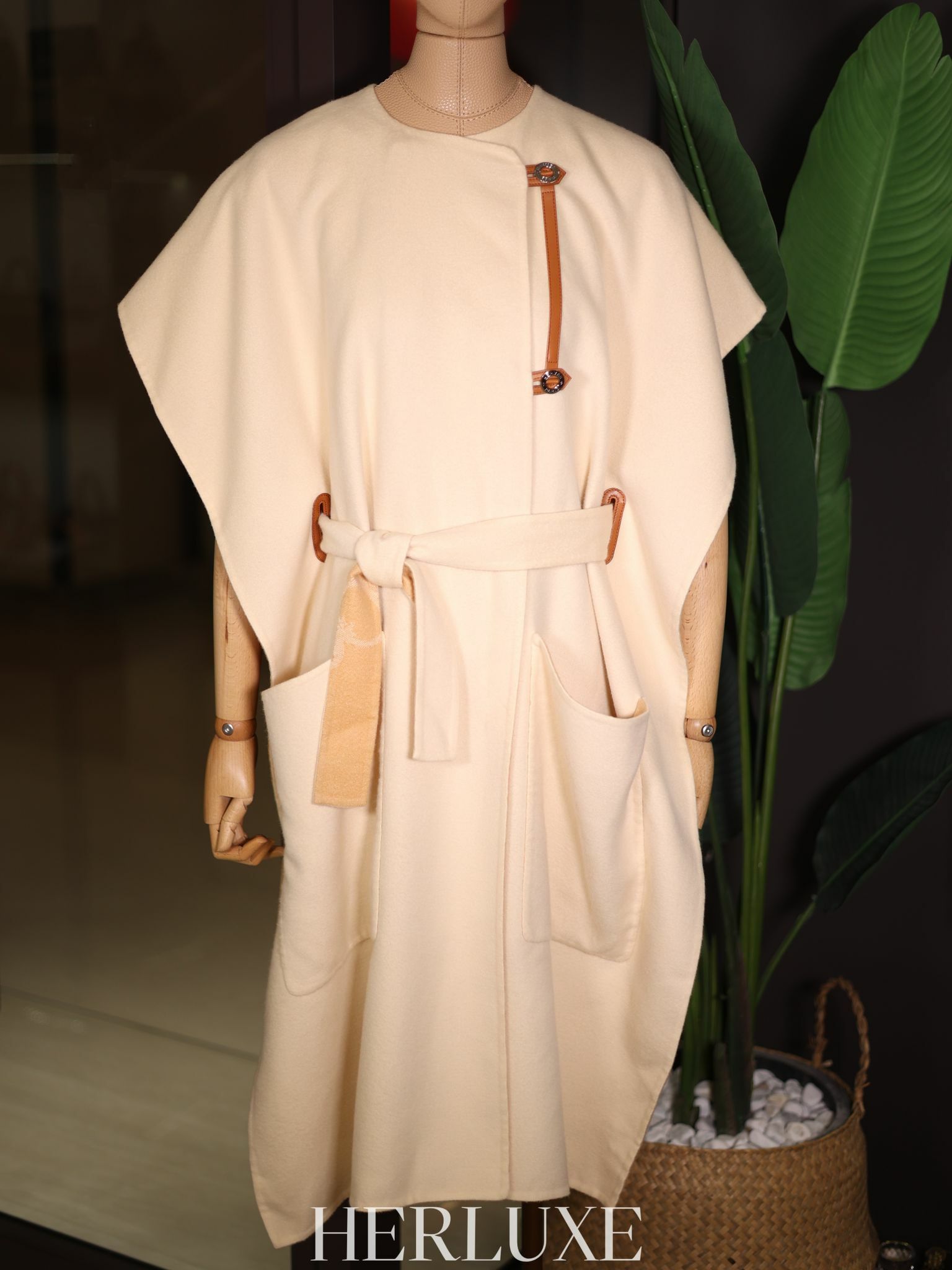 Gilet long esp poncho cachemire do jacquard 8T jaune aquare size 34