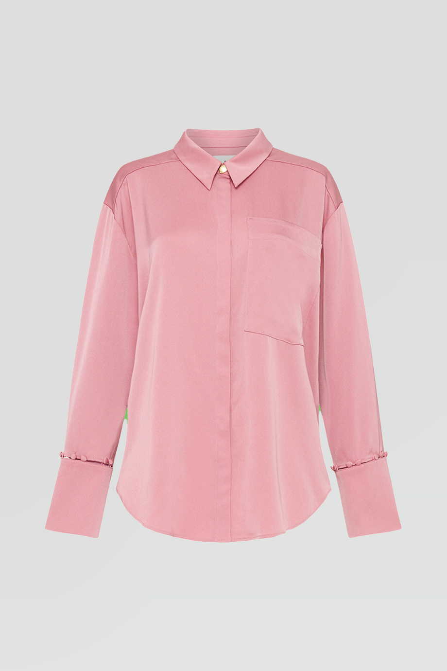 Aje｜RIDDLE 落肩鈕釦細節襯衫