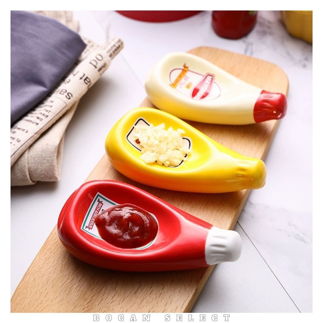 造型 創意 可愛 陶瓷 醬料碟 番茄醬/美乃滋/黃芥末醬