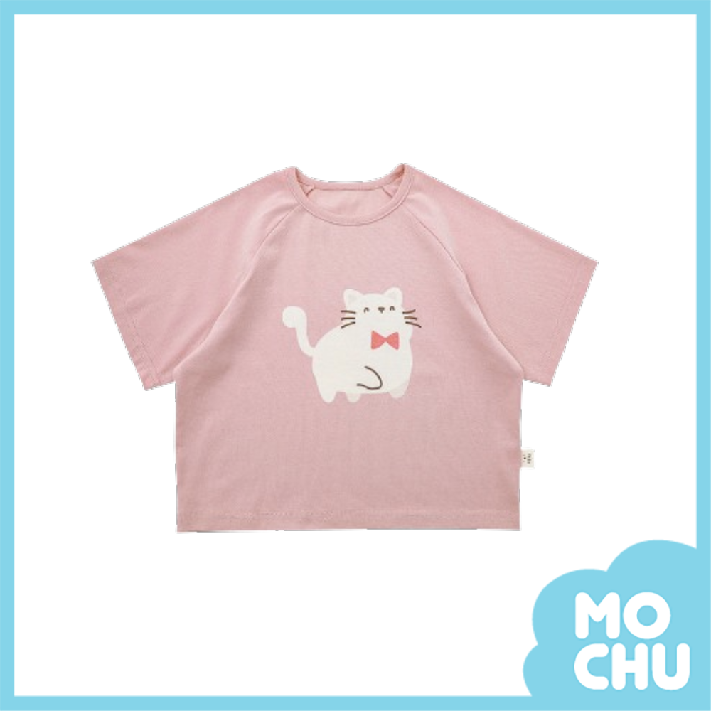 喵星人散步寬版短袖上衣(三色)