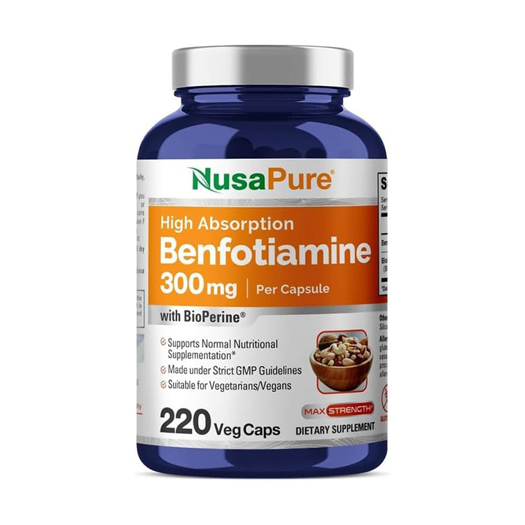 Nusapure Benfotiamine 300 mg with Bioperine , 220 Veg Caps