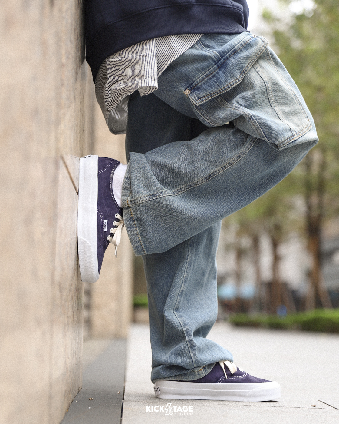 <特價商品，不退換>VANS AUTHENTIC REISSUE 44 深藍白 麂皮 復古 休閒鞋【VN000CSDCIE】