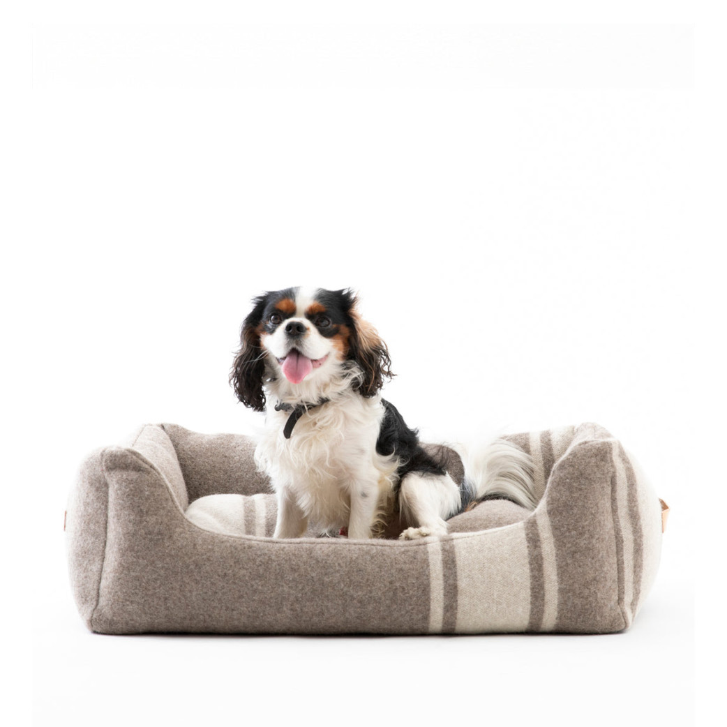 2.8 Design for Dogs - Henri 再生羊毛寵物床 - 白條紋
